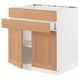 SEKTION kitchen unit in natural oak with drawers and cabinets, featuring a sleek and modern design.