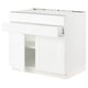 SEKTION white kitchen unit. Push-open doors and adjustable shelves.