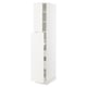 White SEKTION kitchen cabinet with adjustable shelves and soft-closing doors.