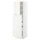 A white SEKTION kitchen cabinet with modern minimalist design and adjustable shelves.