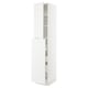White high gloss kitchen cabinet, sleek modern design, adjustable shelves, soft-close door.