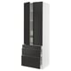 SEKTION kitchen unit: black & white, tall, modern with drawers & shelves.