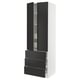 SEKTION kitchen unit in black and white, tall design with drawers and shelves, modern and stylish.