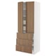 SEKTION modern walnut kitchen cabinet with smooth drawers and doors.