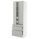 SEKTION kitchen unit, light grey. Tall cabinet with adjustable shelves and drawers, sleek modern design.