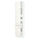 A SEKTION white kitchen cabinet from ikea in a rectangular shape with smooth, clean lines and adjustable shelves, featuring a door damper.