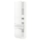 Modern white kitchen cabinet with adjustable shelves and silent-closing doors/drawers.