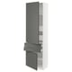 Modern SEKTION kitchen cabinet in white & dark grey with integrated handles.