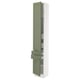 A SEKTION kitchen cabinet with grey-green axstad doors. It shelves and drawers.