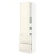 SEKTION off-white kitchen cabinet, classic design, bevelled edges, full-extension drawers, adjustable shelves.
