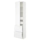 White SEKTION kitchen cabinet with adjustable shelves and drawers.