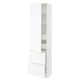 SEKTION white kitchen unit with cabinets and drawers, sleek and modern design.
