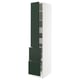 Ikea SEKTION kitchen cabinet, white and dark green, tall, modern design.