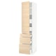 A SEKTION kitchen cabinet with light ash wooden doors and a white frame. It has multiple shelves and drawers for storage.