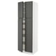 SEKTION kitchen cabinet with grey doors, tall & rectangular, modern style with integrated handles & soft-closing