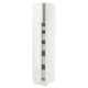 A white SEKTION kitchen cabinet with high-gloss, modern design and adjustable shelves.