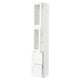 SEKTION kitchen unit: tall, white, glass doors, adjustable shelves, sleek design