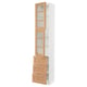 SEKTION kitchen cabinet, white & oak, glass doors, drawers, modern design.
