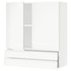 Modern white SEKTION kitchen cabinet with minimalist design and matte finish, featuring sleek handles.