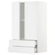 SEKTION kitchen unit in white with two open drawers and cabinet, modern design.