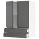 SEKTION kitchen cabinet, dark grey, modern design with integrated handles, adjustable shelves.