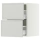 SEKTION / MAXIMERA Wall cabinet with 2 drawers, white/Aspudden light grey, 38x37x51 cm