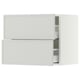 SEKTION / MAXIMERA Wall cabinet with 2 drawers, white/Aspudden light grey, 61x37x51 cm