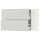 SEKTION / MAXIMERA Wall cabinet with 2 drawers, white/Aspudden light grey, 76x37x51 cm