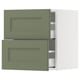 Ikea SEKTION kitchen cabinets: green, white, square, modern design