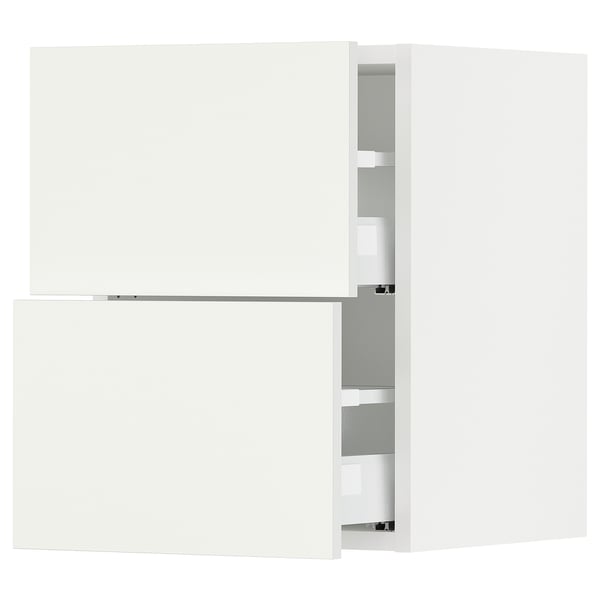 SEKTION white kitchen cabinet, modern minimalist design, sturdy particleboard material.