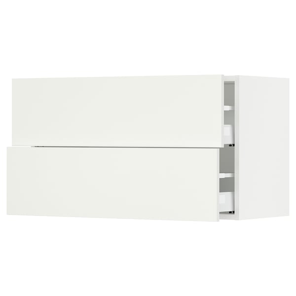 SEKTION white kitchen unit, modern design, four sections, smooth surfaces.
