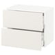 White SEKTION kitchen cabinet from ikea with 2 full-extension drawers, modern minimalist design.