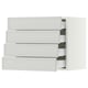 SEKTION / MAXIMERA Wall cabinet with 4 drawers, white/Aspudden light grey, 61x37x51 cm