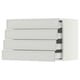 SEKTION / MAXIMERA Wall cabinet with 4 drawers, white/Aspudden light grey, 76x37x51 cm
