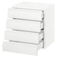 White ikea SEKTION kitchen cabinet with four full-extension drawers.
