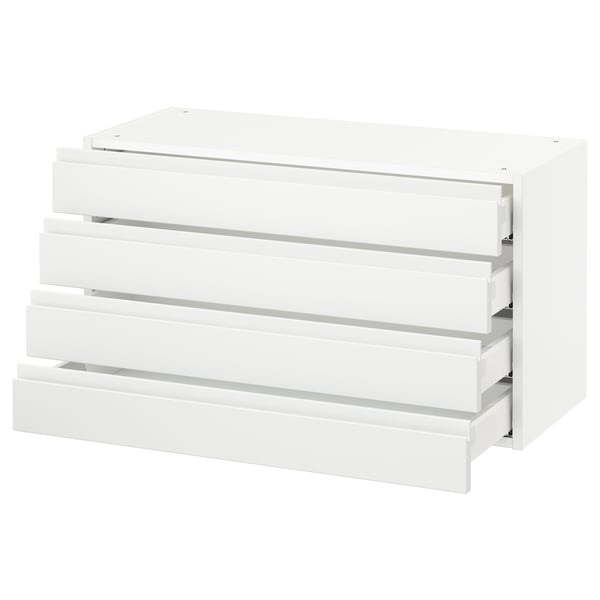SEKTION white kitchen cabinet, sleek modern design with five drawers.