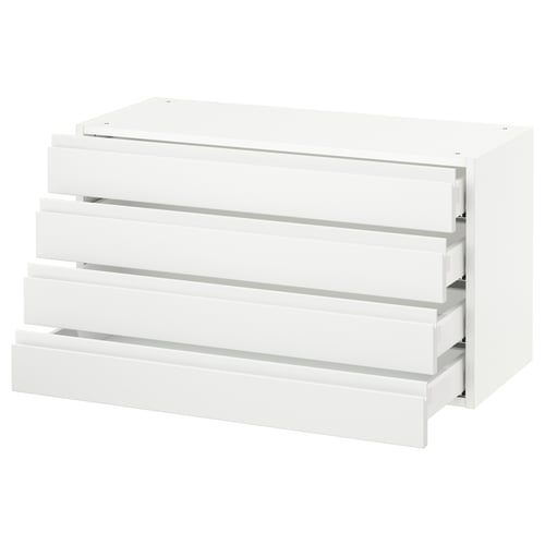 SEKTION white kitchen cabinet, sleek modern design with five drawers.