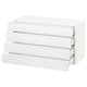 SEKTION white kitchen cabinet, sleek modern design with five drawers.