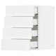 SEKTION white kitchen cabinets, sleek modern design with smooth drawer fronts, part of IKEAs kitchen system.