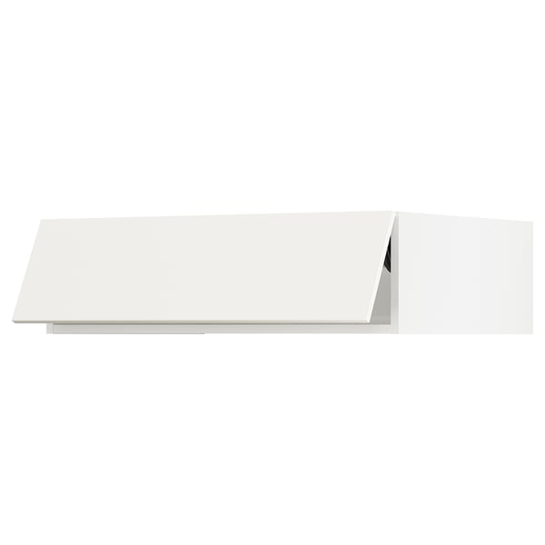 White modern kitchen cabinet from ikea SEKTION with smooth lines and sleek design.