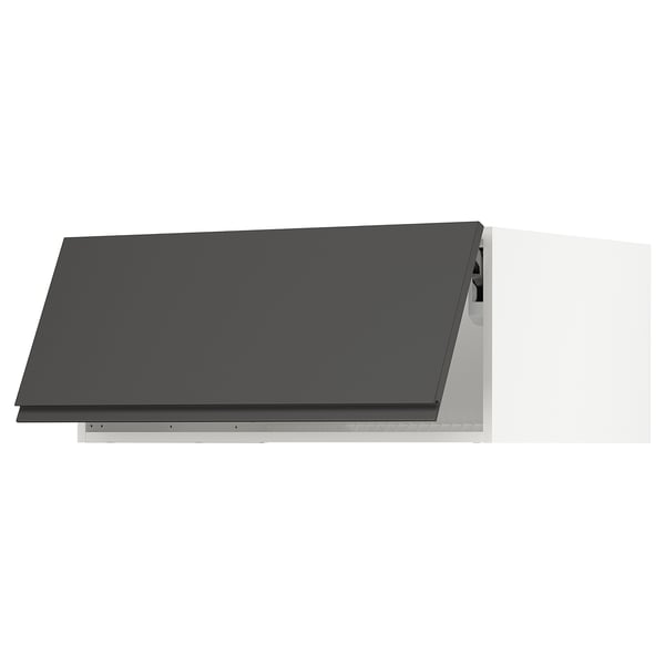 SEKTION kitchen cabinet in dark grey with sleek, modern handles.