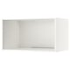 SEKTION white wall cabinet for refrigerator/freezer, rectangular shape with ventilation cuts, part of metod kitchen system.