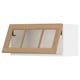 SEKTION kitchen cabinet in oak with glass doors, light wood colour, rectangular shape, modern design.