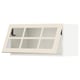 SEKTION kitchen cabinet with glass doors, off-white, sturdy frame, two open compartments, traditional design.