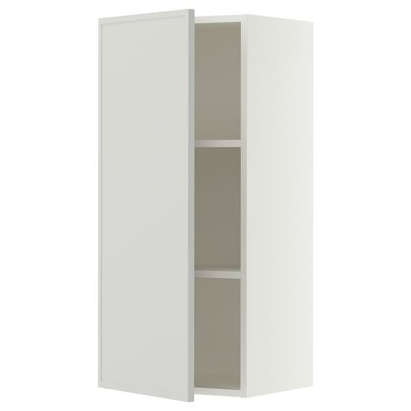SEKTION Wall cabinet, white/Aspudden light grey, 46x37x102 cm