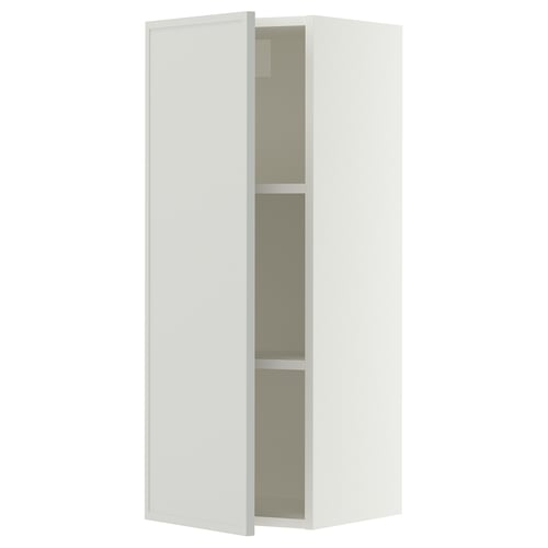SEKTION Wall cabinet, white/Aspudden light grey, 38x37x102 cm