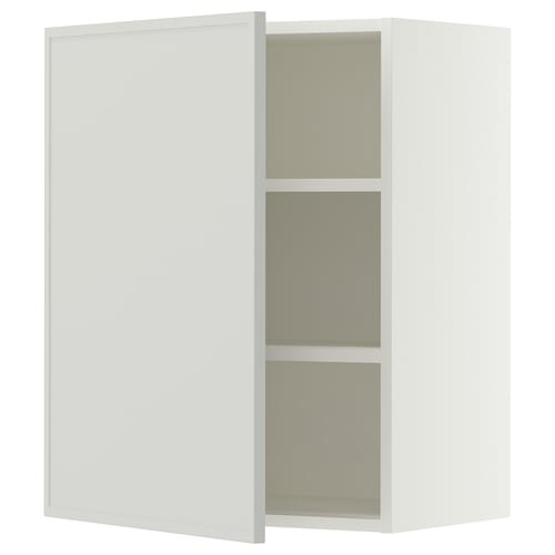 SEKTION Wall cabinet, white/Aspudden light grey, 61x37x76 cm