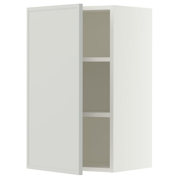 SEKTION Wall cabinet, white/Aspudden light grey, 46x37x76 cm