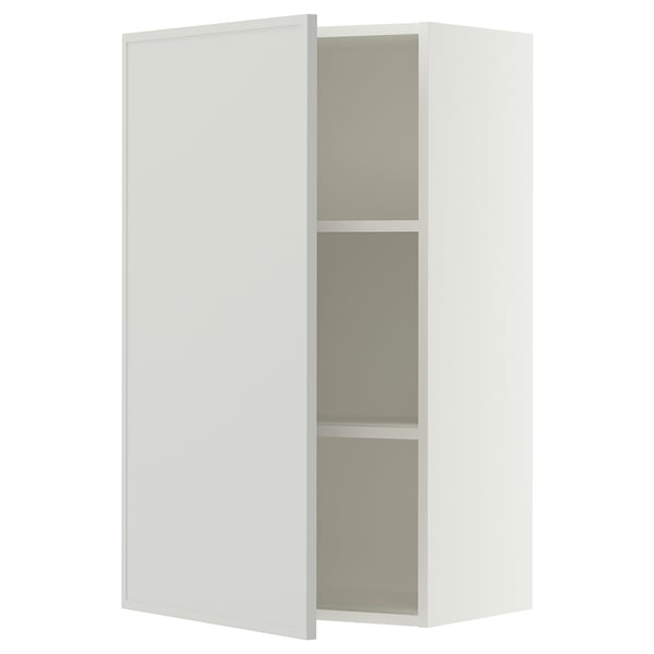 SEKTION Wall cabinet, white/Aspudden light grey, 61x37x102 cm