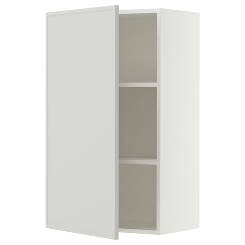 SEKTION Wall cabinet, white/Aspudden light grey, 61x37x102 cm